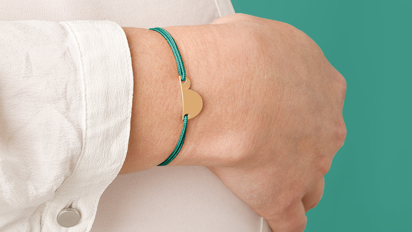 Bracelet cordon (future) maman - petit modèle b.doo - or ou argent