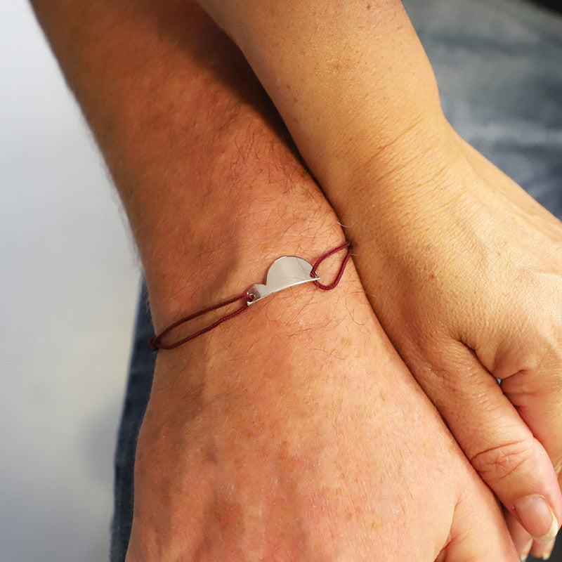 Bracelet cordon (futur) papa - grand modèle b.doo - or ou argent