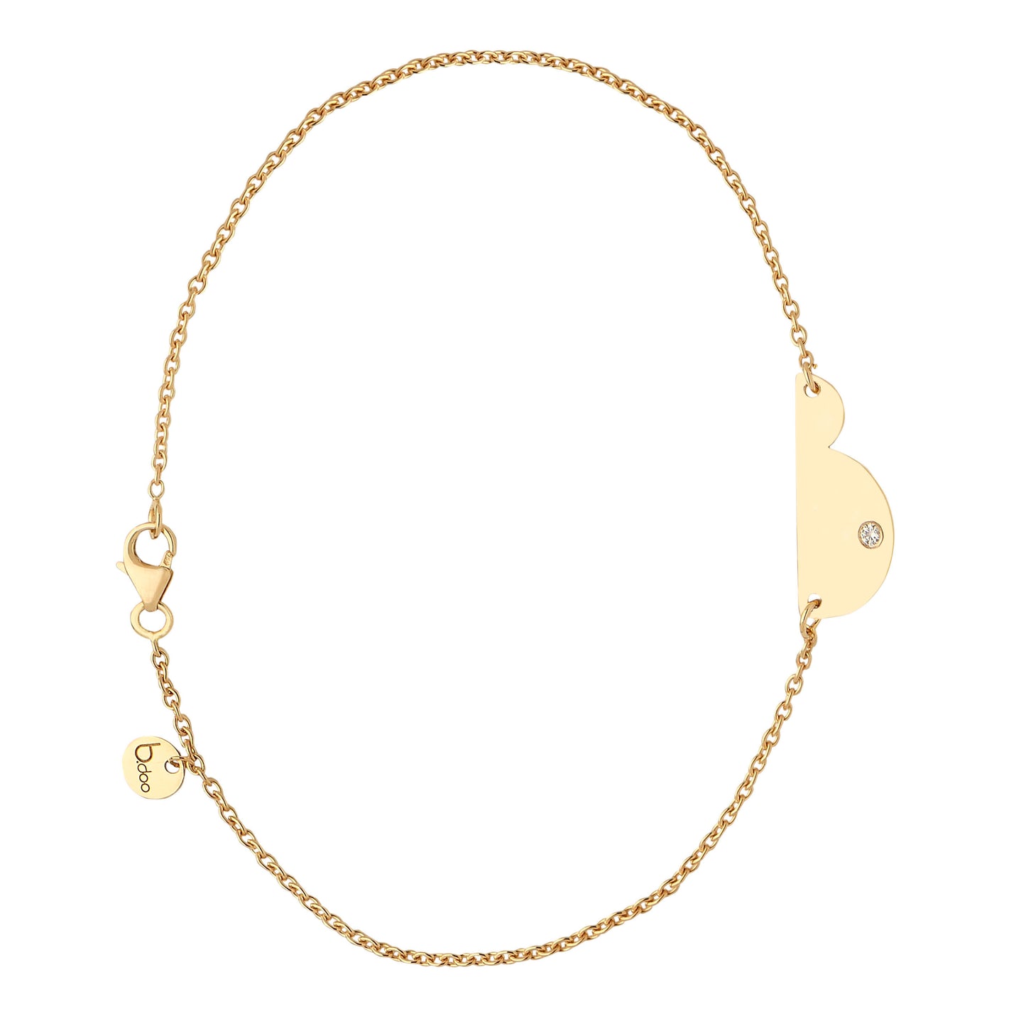 Bracelet chaîne en or avec diamant - b.doo